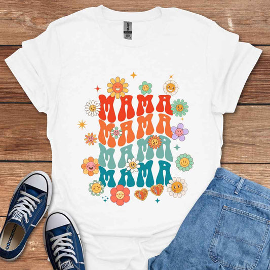 Mama and Flowers Graphic T-Shirt
