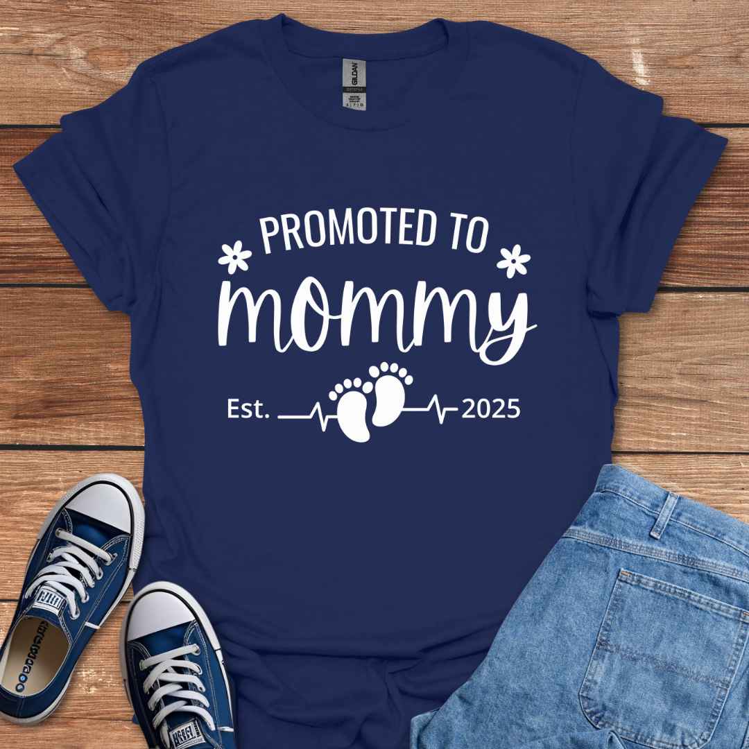 Promoted To Mommy Est. 2025 T-Shirt