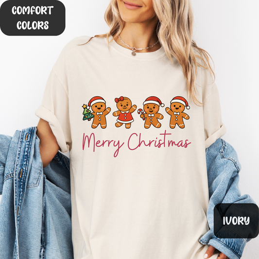Gingerbread Man Cookie Shirt, Comfort Colors Christmas Cookie Tee, Christmas Baking Shirts, Holiday Baking T-Shirt, Cute Winter Tee