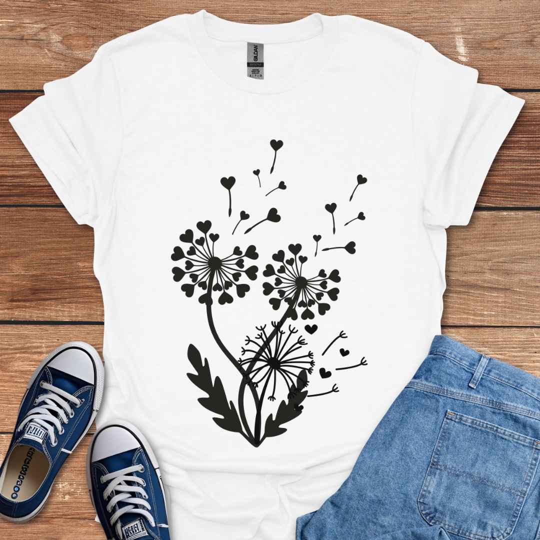 Dandelion Hearts Graphic T-Shirt