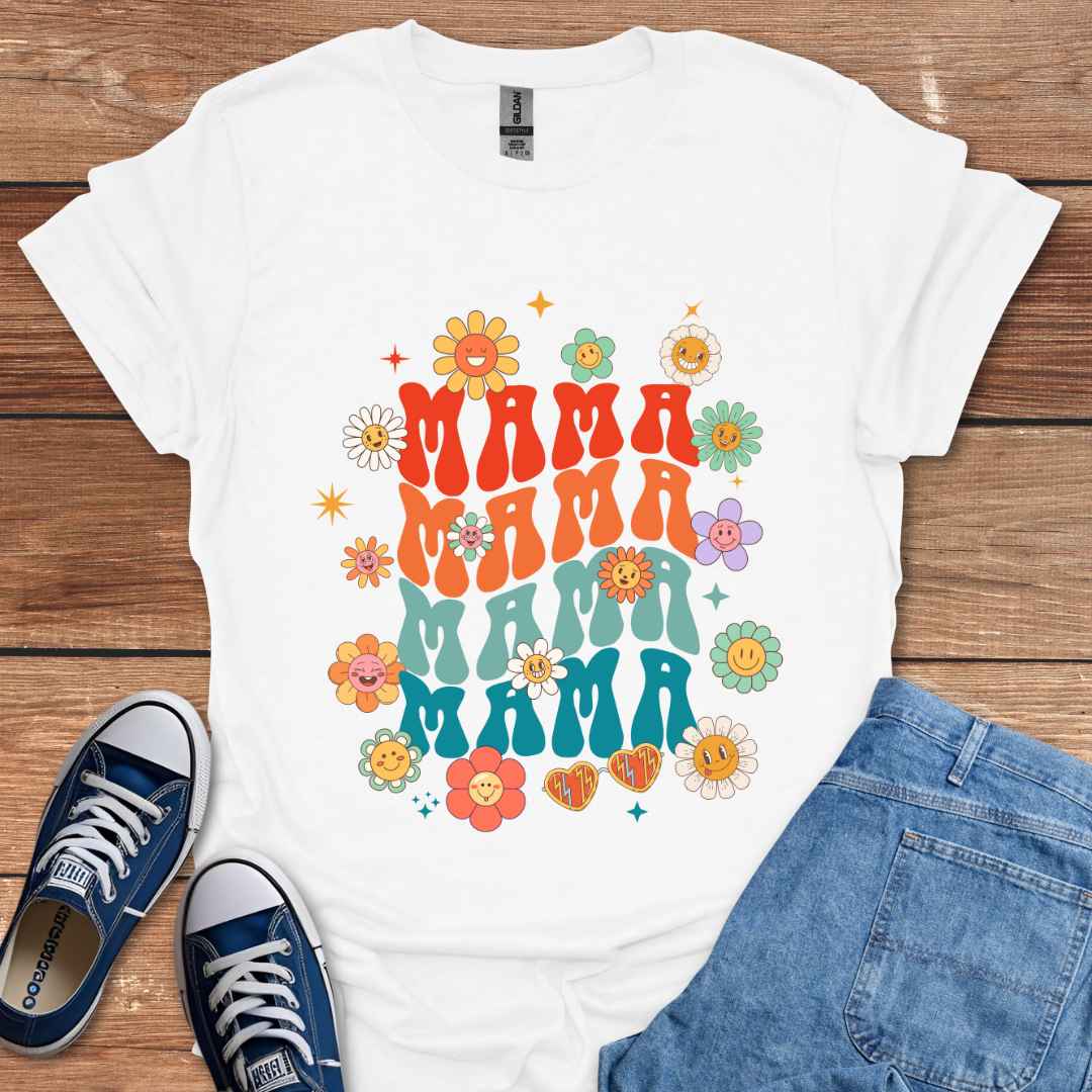 Mama and Flowers Graphic T-Shirt