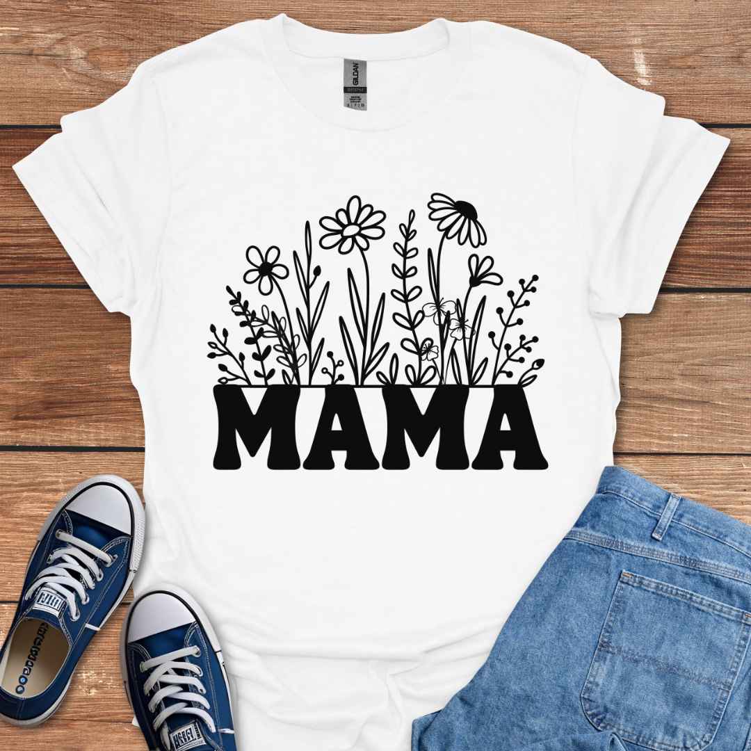 Mama Wildflowers Floral Graphic T-Shirt