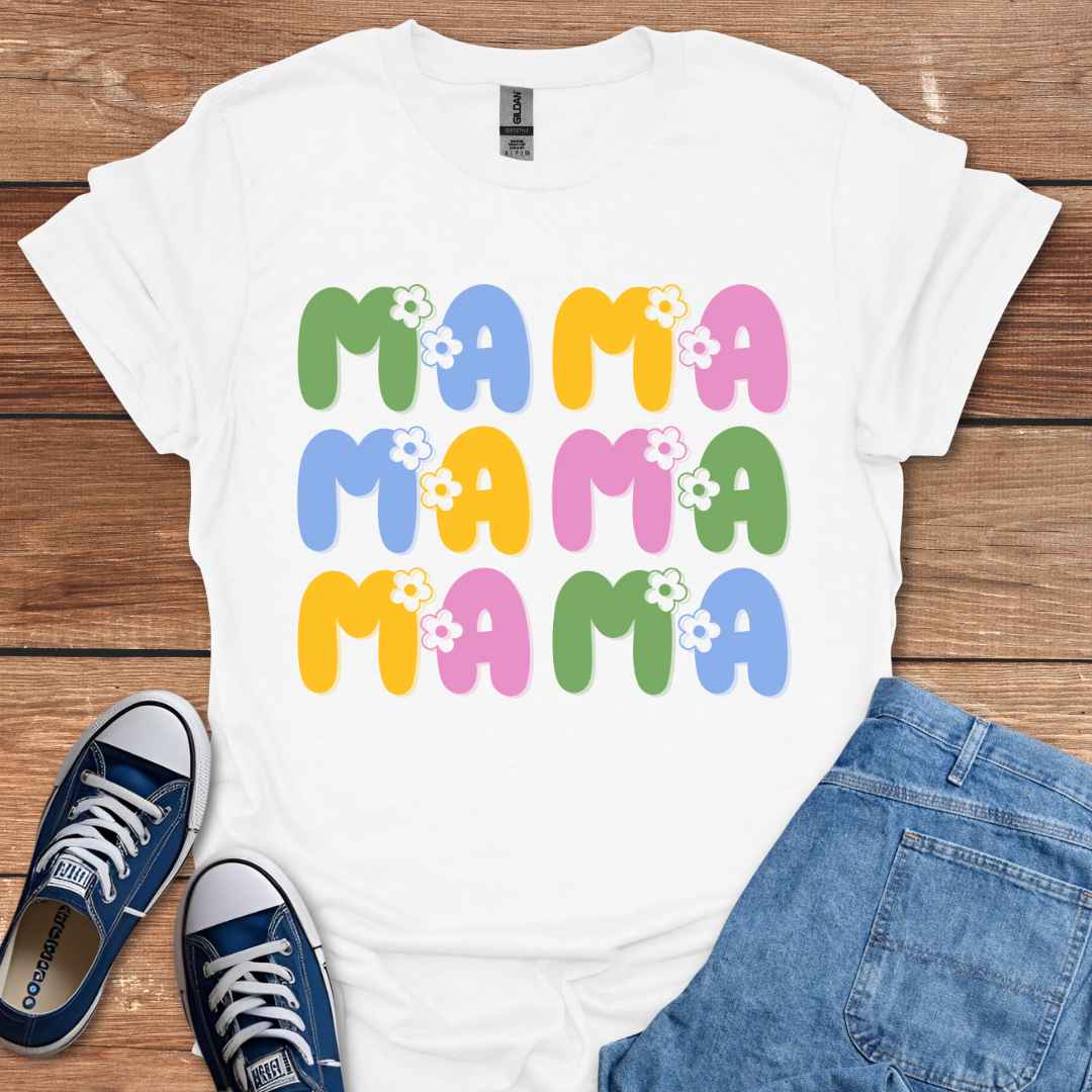 Mama Flowers Graphic T-Shirt