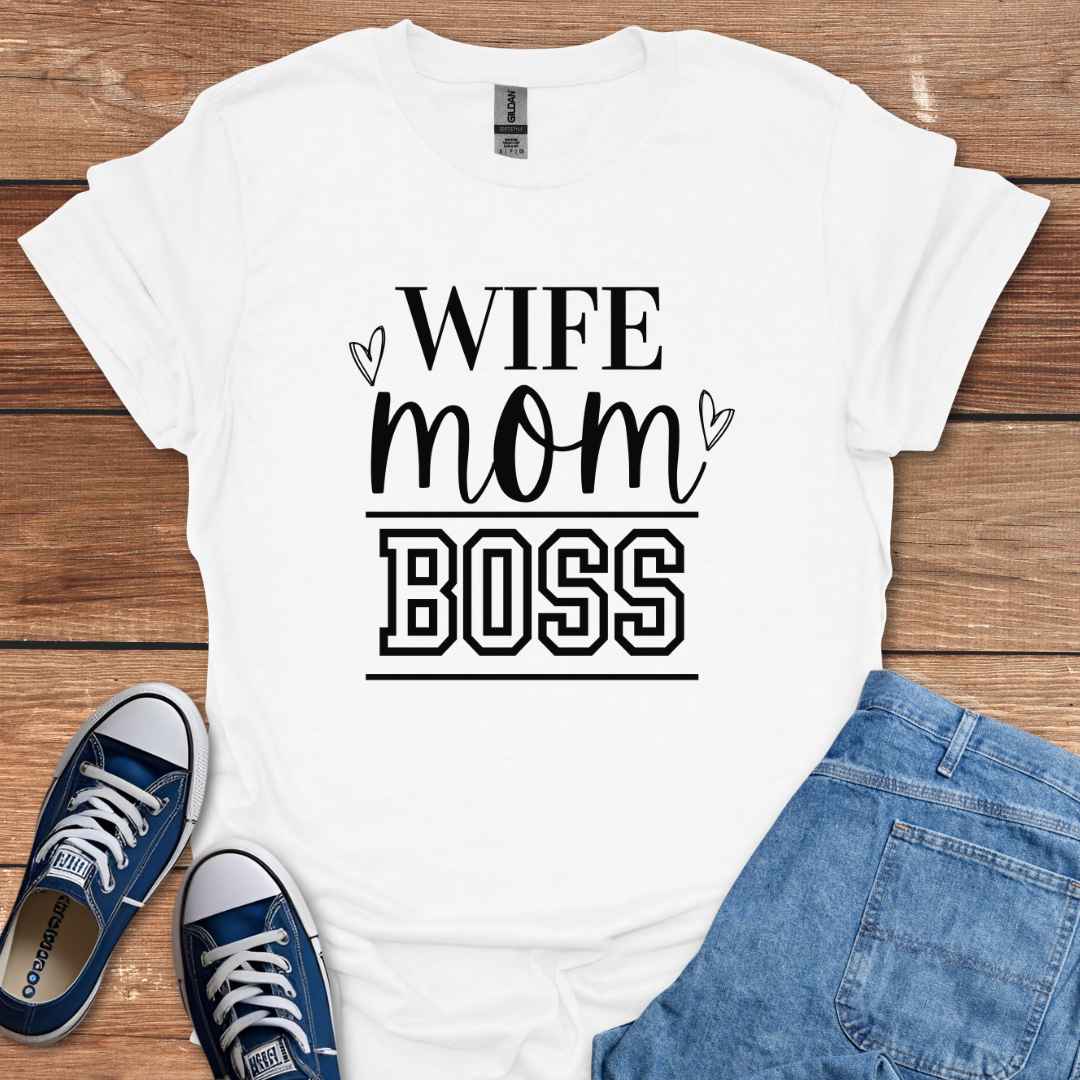 Wife Mom Boss Graphic T-Shirt