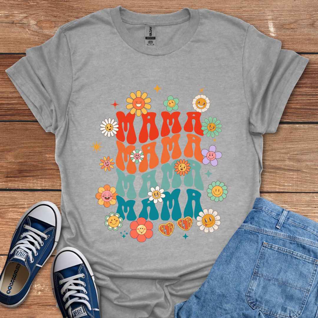 Mama and Flowers Graphic T-Shirt