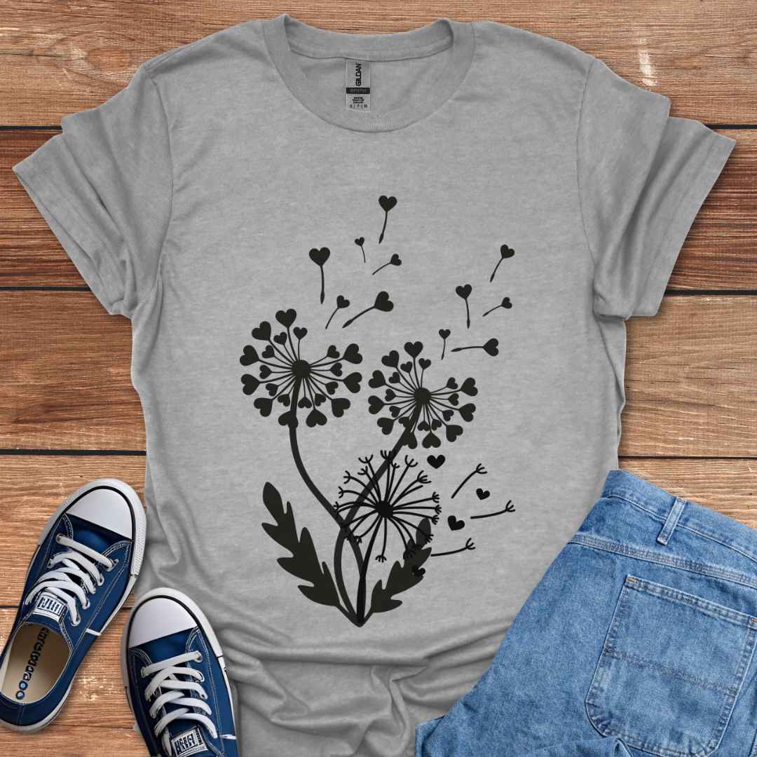 Dandelion Hearts Graphic T-Shirt