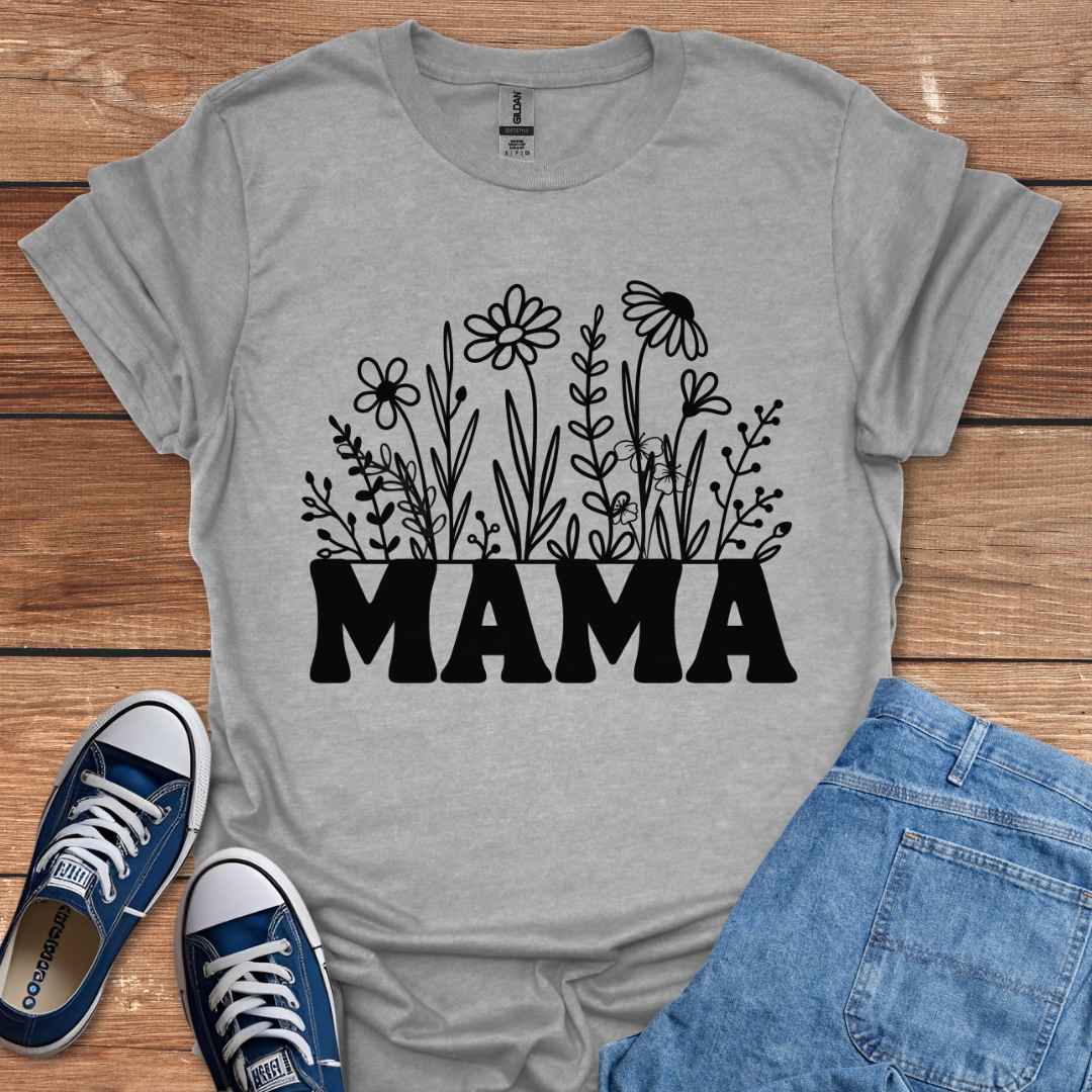 Mama Wildflowers Floral Graphic T-Shirt