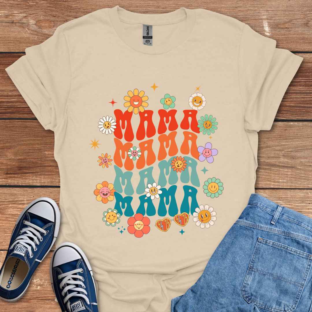 Mama and Flowers Graphic T-Shirt