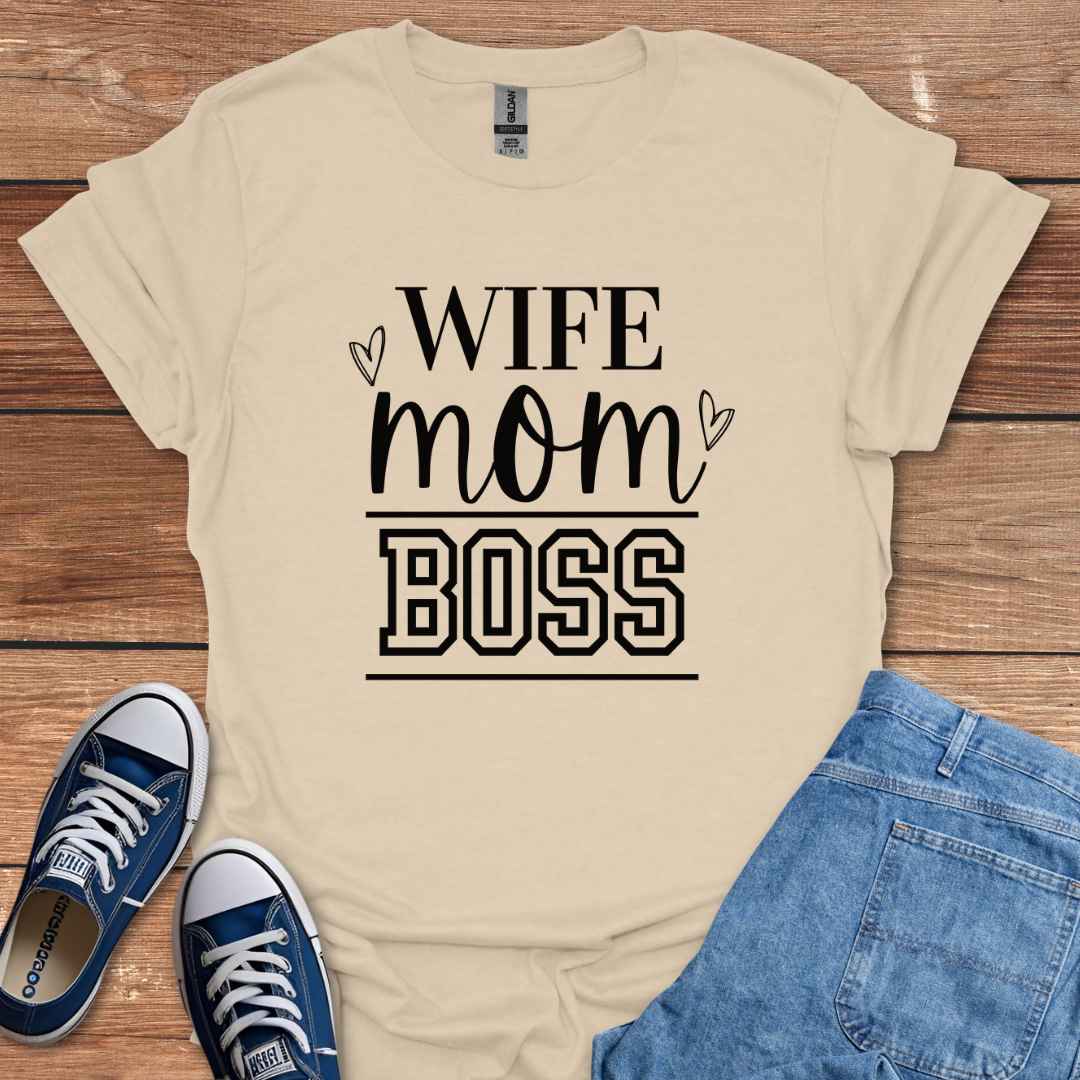 Wife Mom Boss Graphic T-Shirt