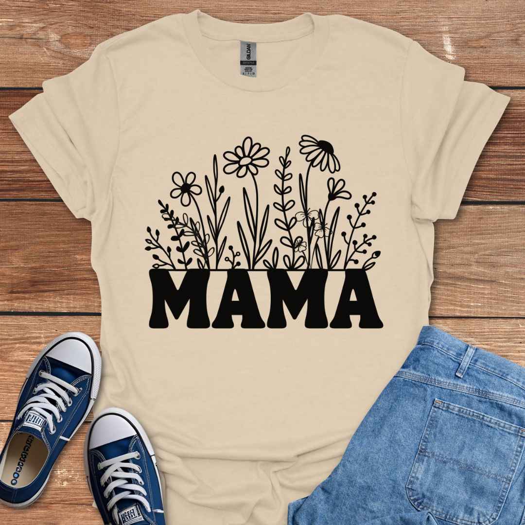 Mama Wildflowers Floral Graphic T-Shirt