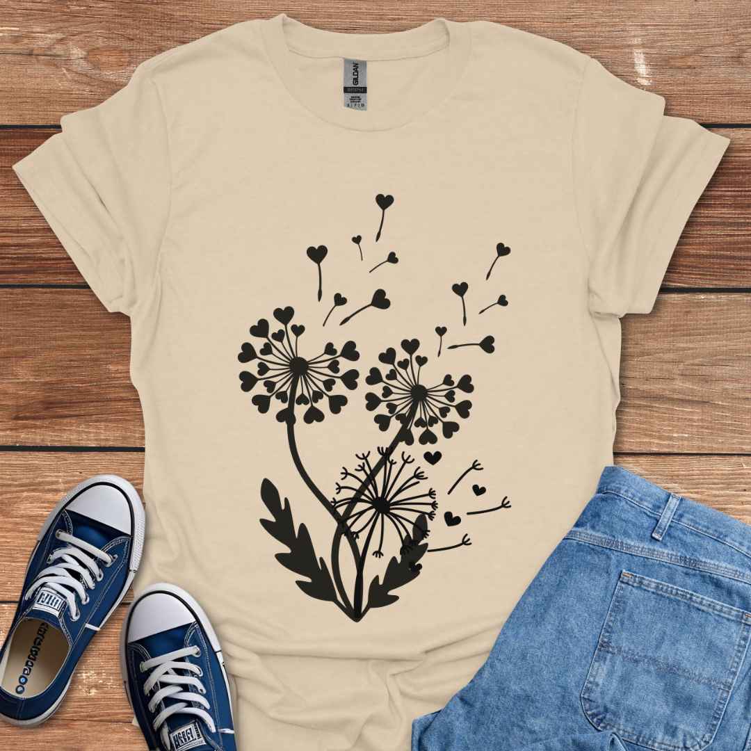 Dandelion Hearts Graphic T-Shirt