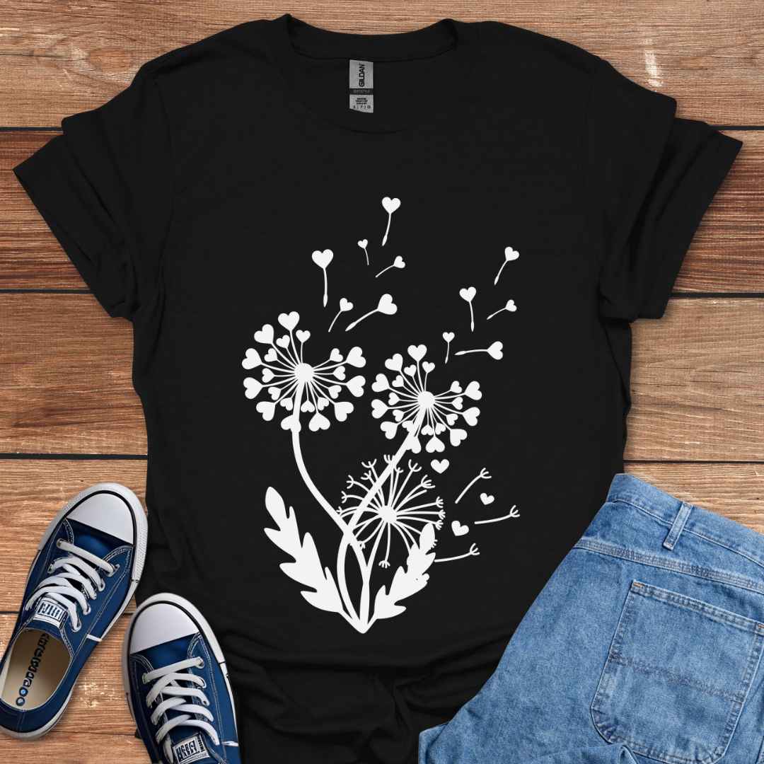 Dandelion Hearts Graphic T-Shirt