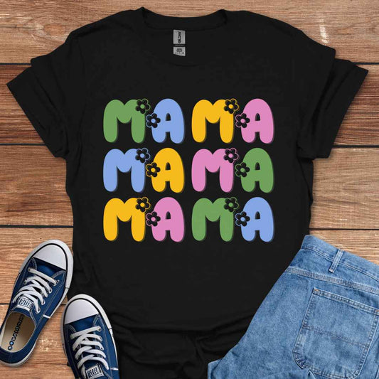 Mama Flowers Graphic T-Shirt