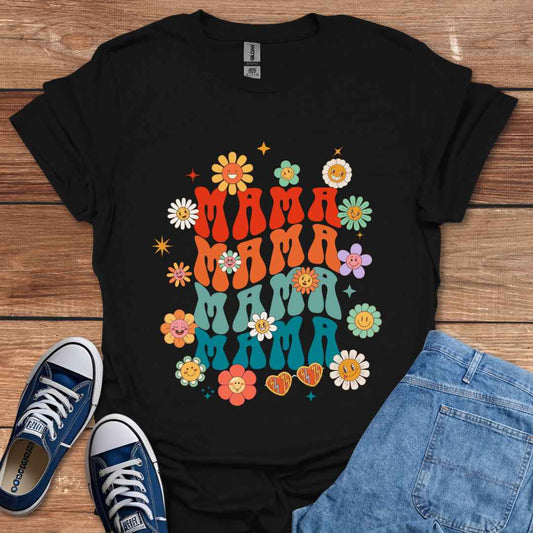 Mama and Flowers Graphic T-Shirt