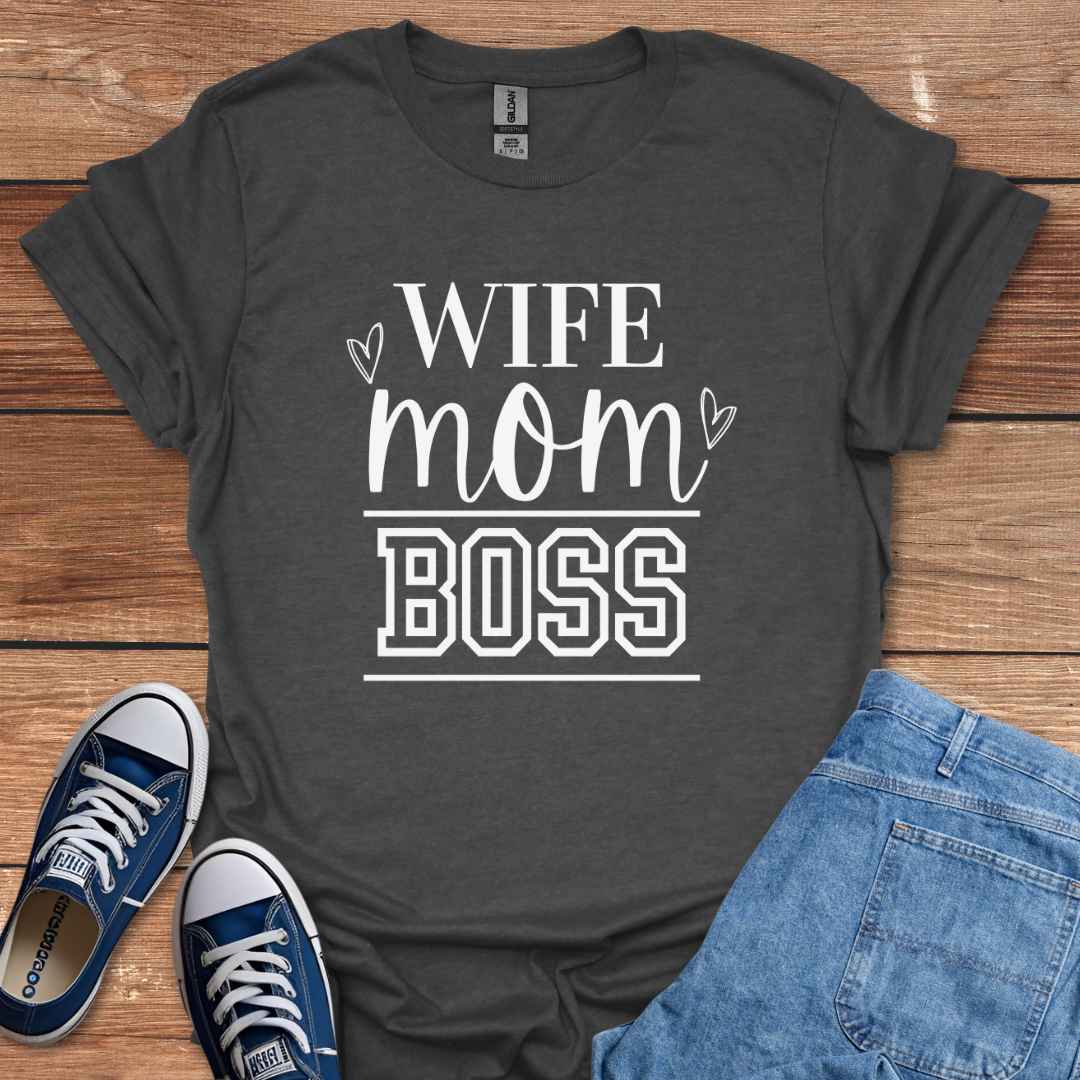 Wife Mom Boss Graphic T-Shirt
