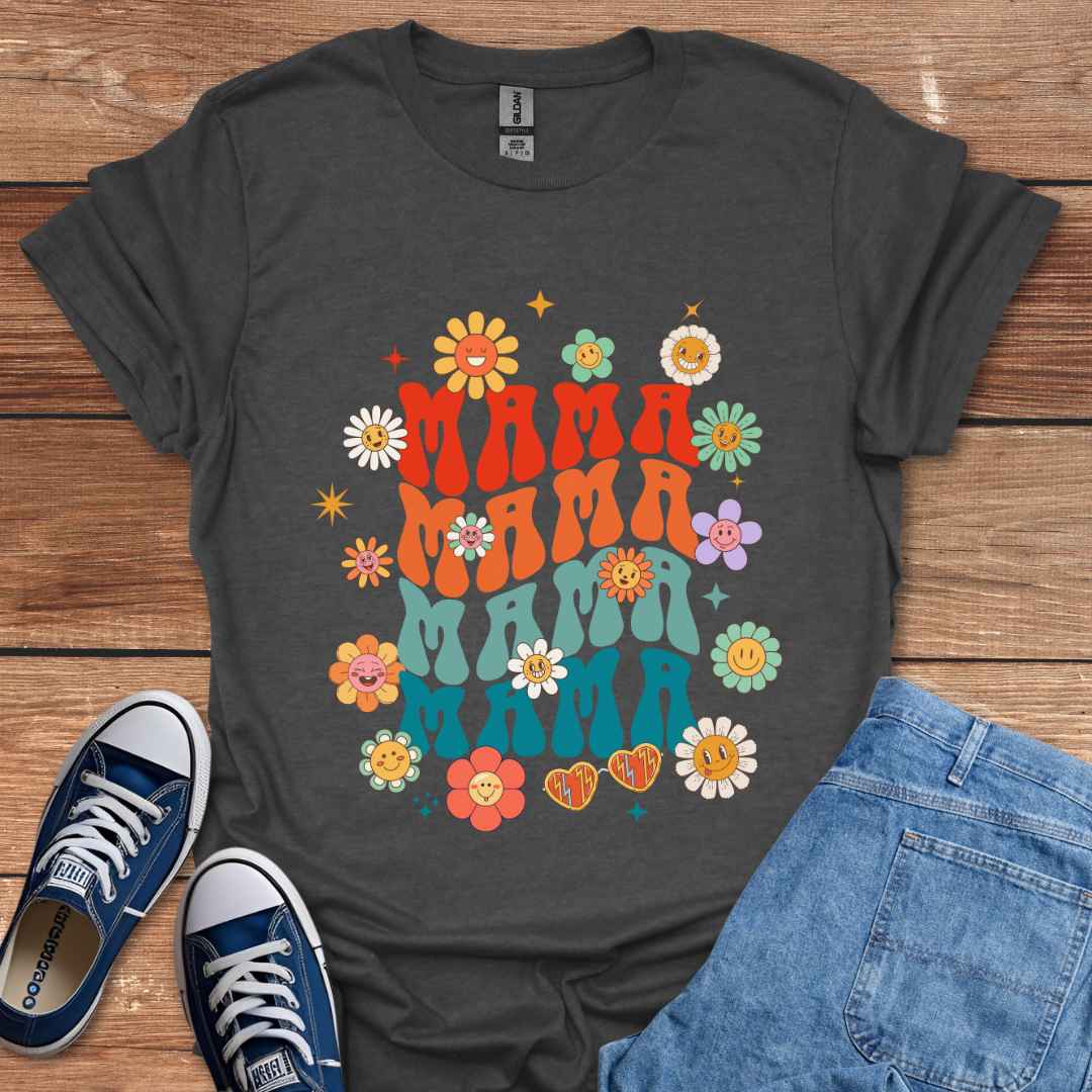 Mama and Flowers Graphic T-Shirt