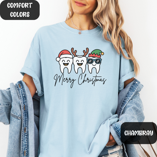 Dental Christmas T-Shirt, Xmas Teeth Tee, Dental Hygienist Shirt, Holiday Dentist Tshirt, Dental Assistant Gift, Dental School