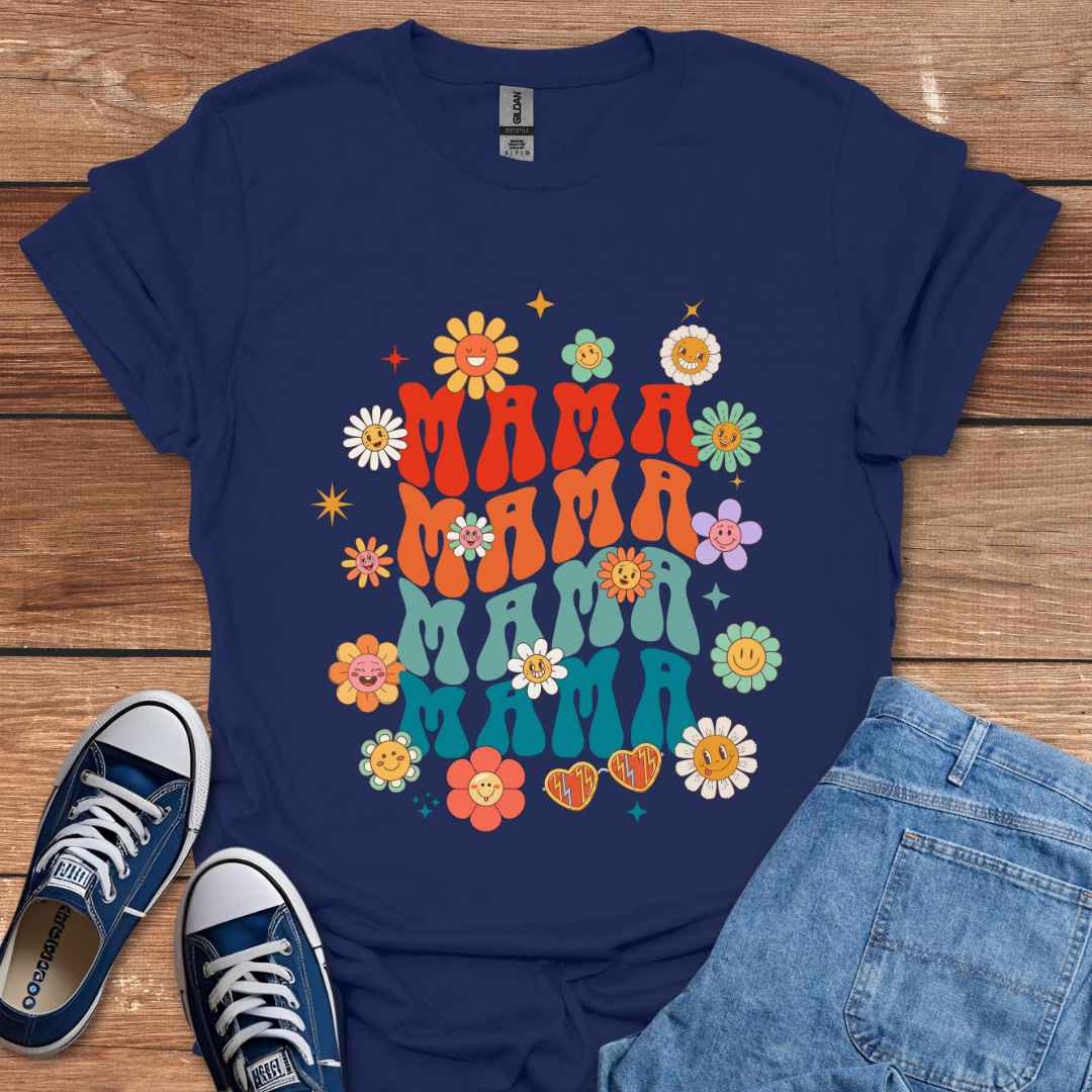 Mama and Flowers Graphic T-Shirt