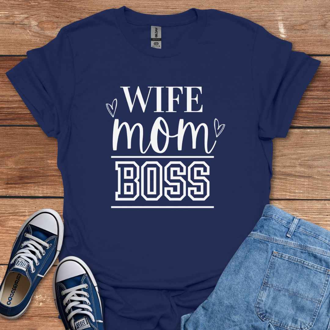 Wife Mom Boss Graphic T-Shirt