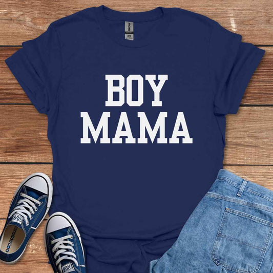 Boy Mama T-Shirt, Varsity College University Letters