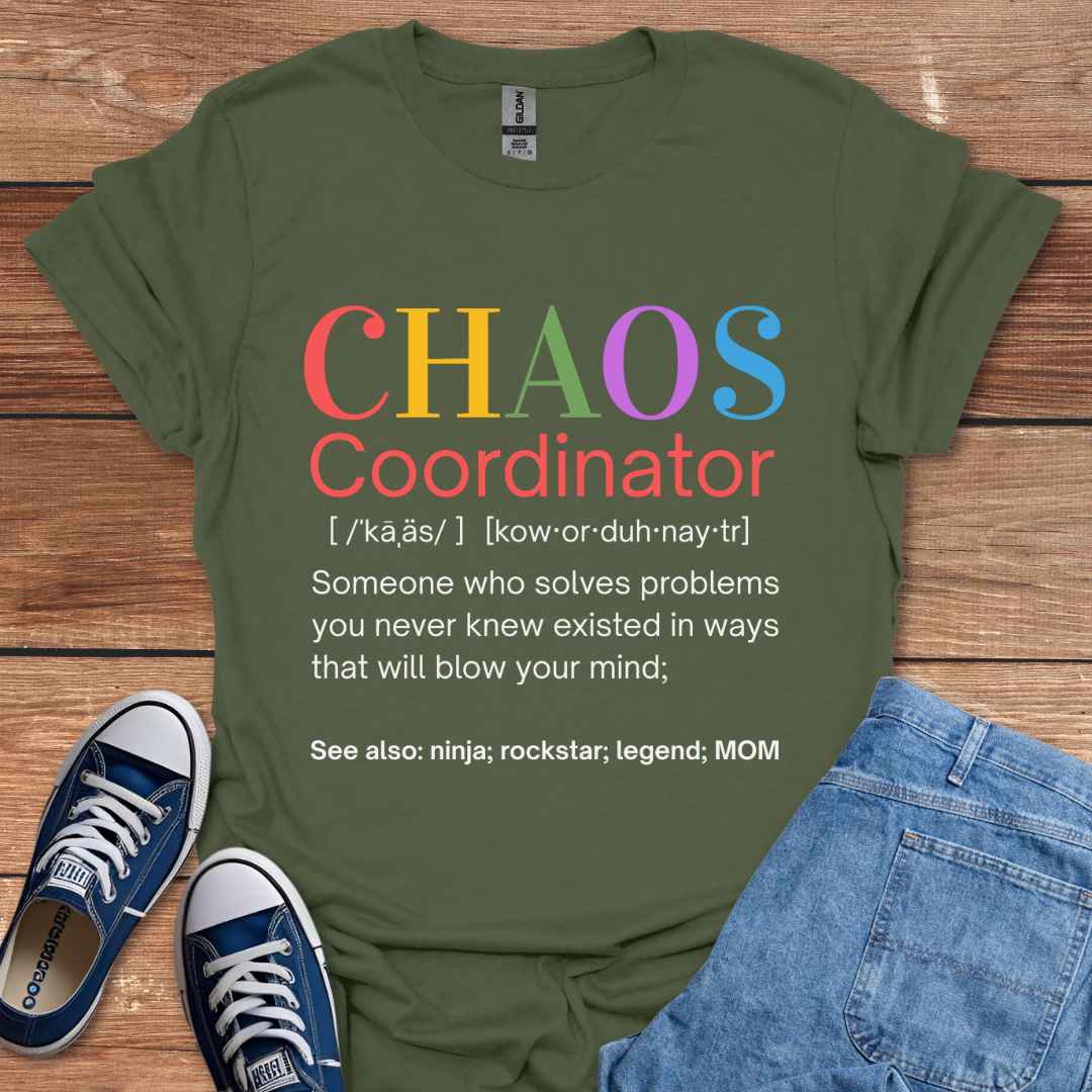 Chaos Coordinator Ninja Rockstar Legend Mom Graphic T-Shirt