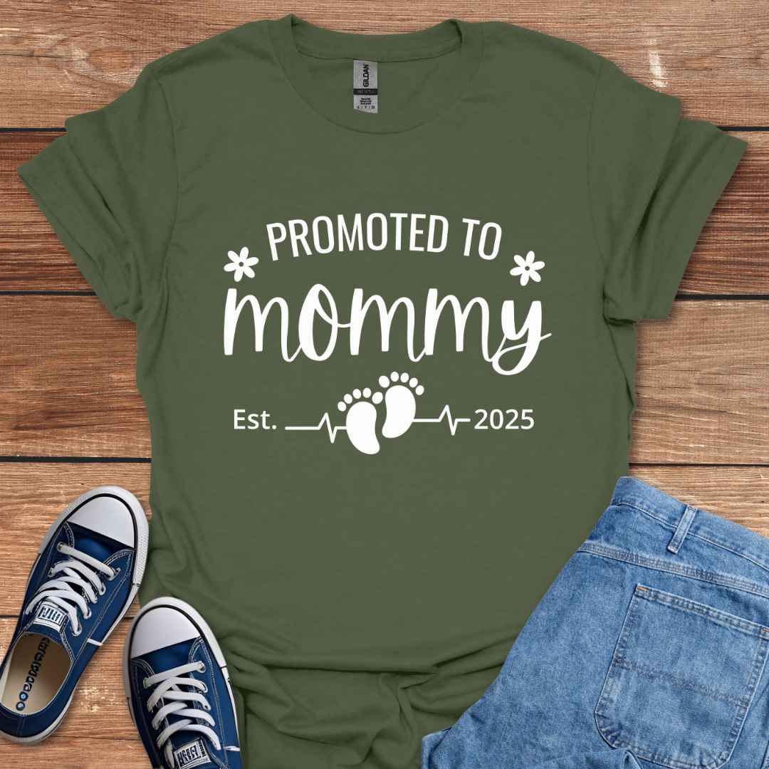 Promoted To Mommy Est. 2025 T-Shirt