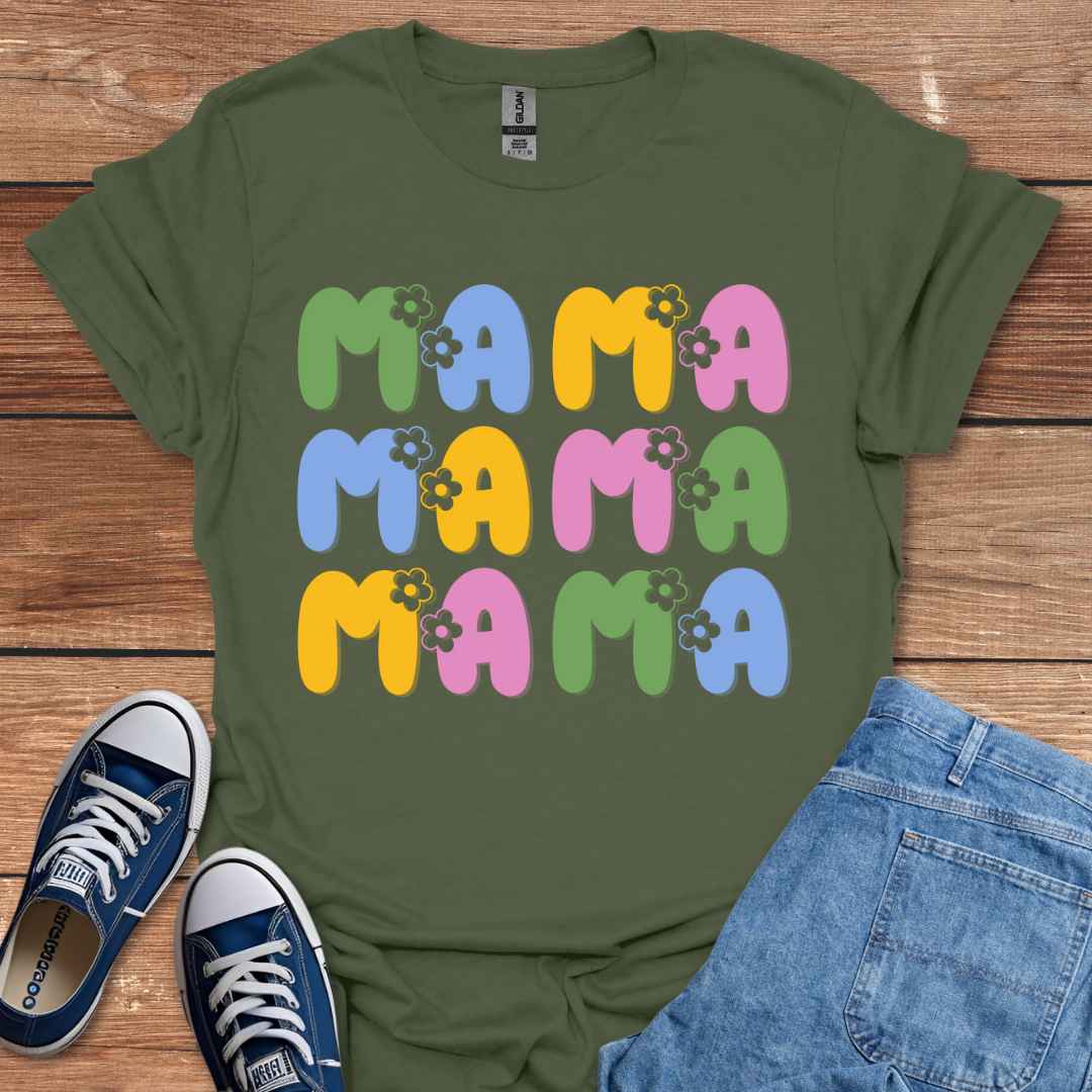 Mama Flowers Graphic T-Shirt