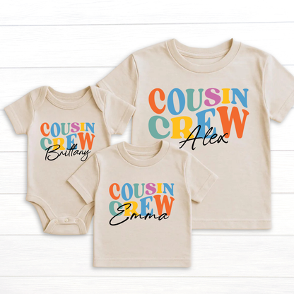 Personalized Cousin Crew Shirts, Cousin Crew Shirts, Cousin Trip, New to the Cousin Crew, Cousin Gathering, Matching Cousins Shirt