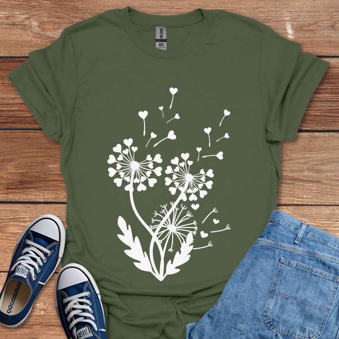 Dandelion Hearts Graphic T-Shirt