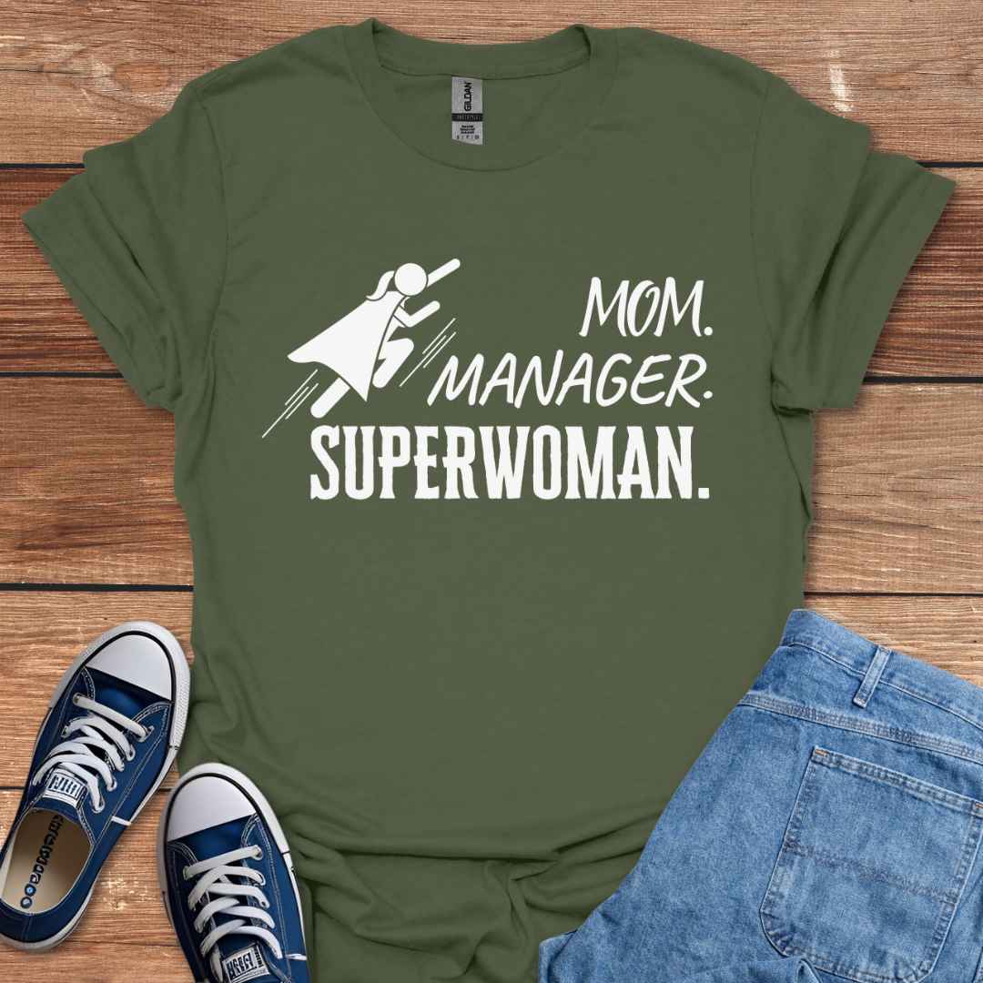 Mom Manager Superwoman T-Shirt
