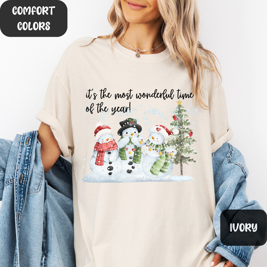 Comfort Colors Christmas Time Shirt, It's The Most Wonderful Time Shirt, Christmas Shirt, Vintage Christmas Shirt, Retro Christmas T-Shirt